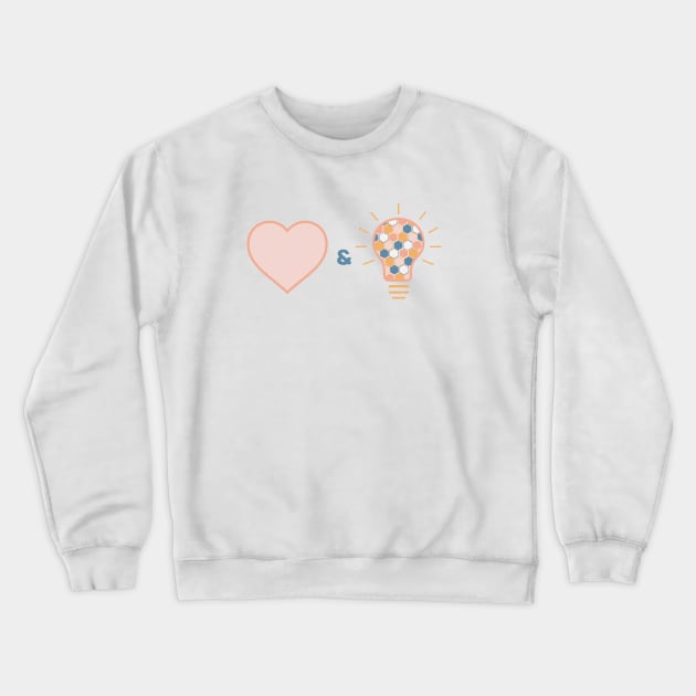 LOVE AND LIGHT! Crewneck Sweatshirt by Project Illumination